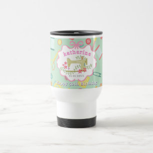 Mug De Voyage Couturière 50e anniversaire Machine à coudre Turqu