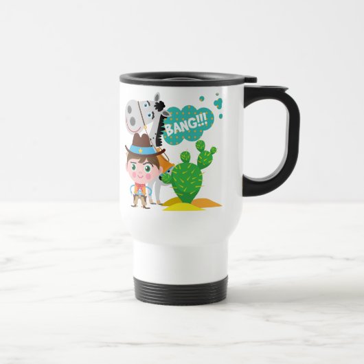 Mug De Voyage Cowboy et cheval (Droite)