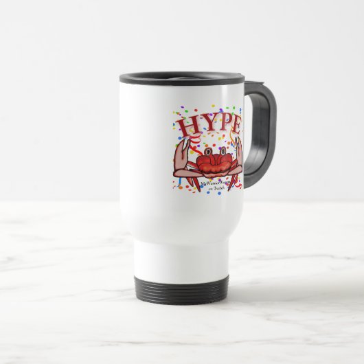 Mug De Voyage Crab Hype, MeWarriorWoman sur Twitch (Devant droit)