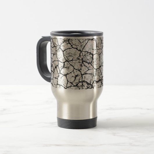 Mug De Voyage Cracked Marble Digital Pattern (Devant gauche)