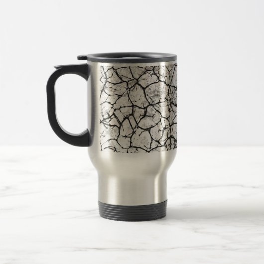 Mug De Voyage Cracked Marble Digital Pattern (Gauche)