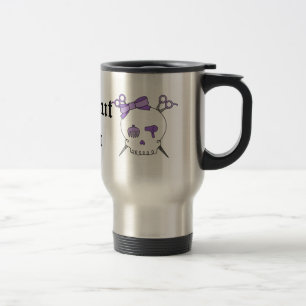 Mug De Voyage Crâne accessoire de cheveux pourpres - os croisé