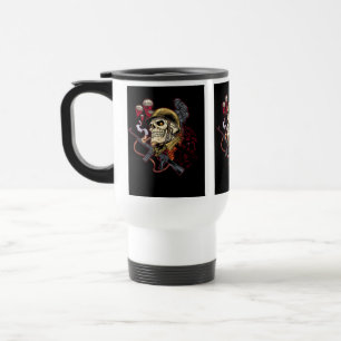 Mug De Voyage Crâne aéroporté ou marin de parachutiste avec l