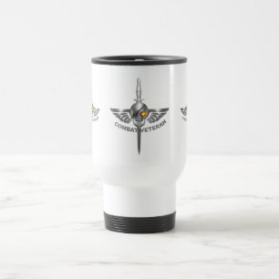 Mug De Voyage Crâne ailé de combat avec Dagger