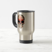 Mug De Voyage Crâne canadien de drapeau (Devant gauche)