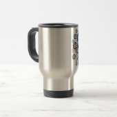 Mug De Voyage Crâne coloré de sucre (Devant gauche)