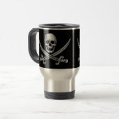 Mug De Voyage Crâne d'argent et épées croisées (Devant gauche)