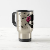 Mug De Voyage crâne de fleur (Devant gauche)