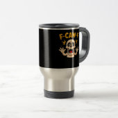 Mug De Voyage Crâne F-Caw-F d'Halloween (Devant droit)