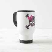Mug De Voyage Crâne fleuri (Devant gauche)