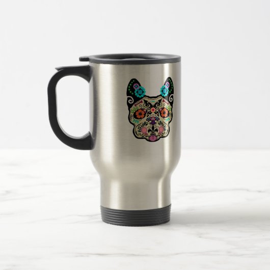 Mug De Voyage Crâne Frenchie de sucre (Gauche)