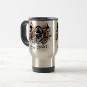 Mug De Voyage Crânes de sapeur-pompier : Le chef (Devant gauche)