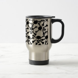 Mug De Voyage Crânes et os croisés de pirate gothique