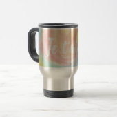 Mug De Voyage Cravate-Dye Retro Pastel Peinture d'Aquarelle dans (Devant gauche)