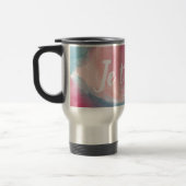 Mug De Voyage Cravate-teinture rose et bleu Peinture d'aquarelle (Gauche)