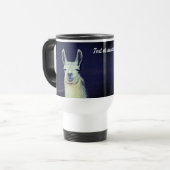 Mug De Voyage Crayon Art numérique visage Llama Personnalisé (Devant gauche)
