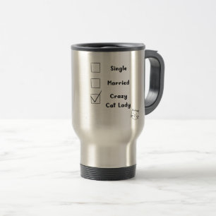 Mug De Voyage Crazy Cat Lady Cat Maman Cadeau