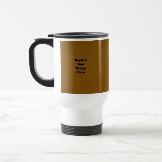 Mug De Voyage Créez Votre Propre Brun (Gauche)