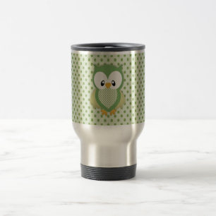 Mug De Voyage Crème molle mignonne de gree et hibou jaune