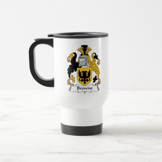 Mug De Voyage Crête de famille de Browne (Gauche)