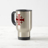 Mug De Voyage Croix de Jérusalem, affligée (Devant gauche)