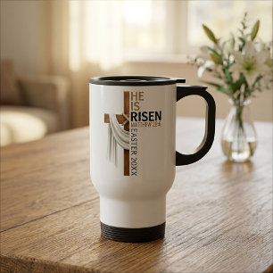 Mug De Voyage Croix de Pâques vintage personnalisée Il est ressu