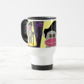 Mug De Voyage Crooner Fun Cinquante Chanteur rétro Sock Monkey (Devant gauche)