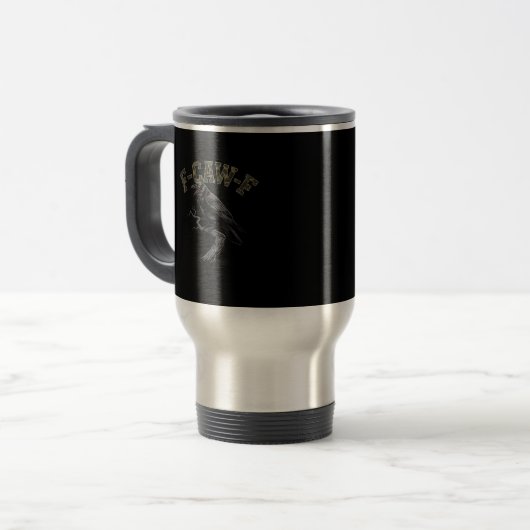 Mug De Voyage Crow F-Caw-F Funny Bird (Devant gauche)