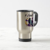 Mug De Voyage Crow F Caw F Funny Bird Moon Gothic Design (Devant droit)