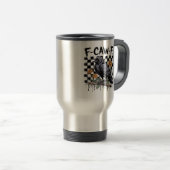 Mug De Voyage Crow Flowral, F-Caw-F Funny Bird FCAWF Moon Gothiq (Devant droit)