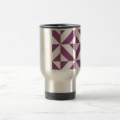 Mug De Voyage Cube Déco géométrique violet chaud (Centre)