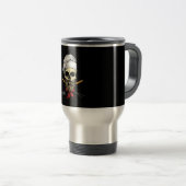 Mug De Voyage Cuisiner Grill Master Chef Crâne visage Halloween  (Devant droit)