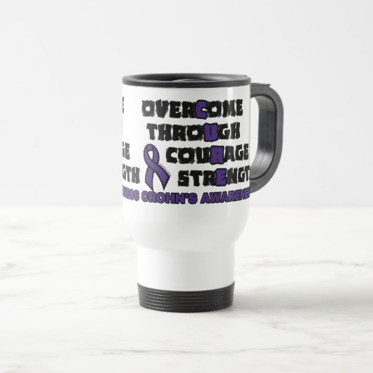 Mug De Voyage CURE... Crohn's (Devant droit)