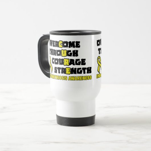 Mug De Voyage CURE...Endometriose (Devant gauche)