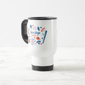 Mug De Voyage Custom Baseball Maman Fier Softball Mama Jour (Devant gauche)
