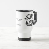 Mug De Voyage Custom Name & Text Camping (Devant droit)