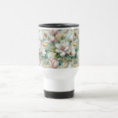 Mug De Voyage Custom Pattern Elegant Magnolia Flowers (Centre)