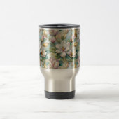 Mug De Voyage Custom Pattern Elegant Magnolia Flowers (Centre)