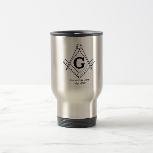 Mug De Voyage Customisez cette Coupe Masonic de voyage en acier  (Centre)