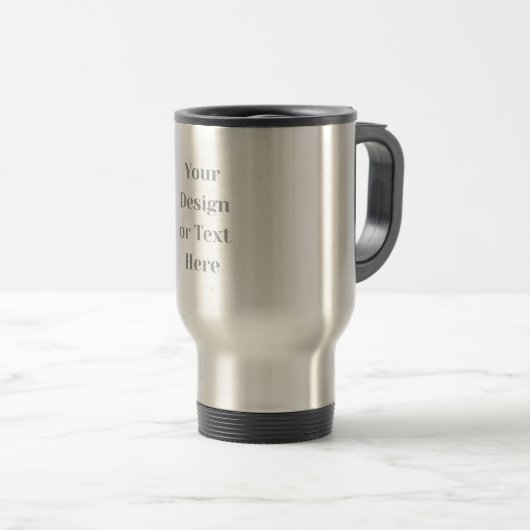 Mug De Voyage Customizable Your Design or Text Here Personalized (Devant droit)