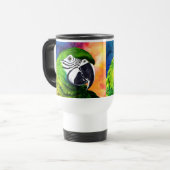 Mug De Voyage Cute AI Généré Perrots Gros Plan (Devant gauche)