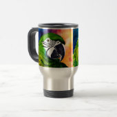 Mug De Voyage Cute AI Généré Perrots Gros Plan (Devant gauche)