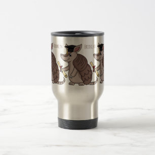 Mug De Voyage Cute armadillo avec dessin animé de la casquette d
