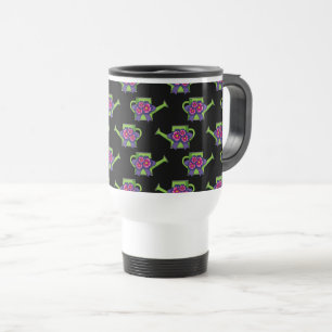 Mug De Voyage Cute arrosage canne avec Bouquet de fleurs