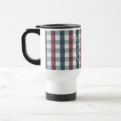 Mug De Voyage Cute Cat and Plaid Pattern (Gauche)