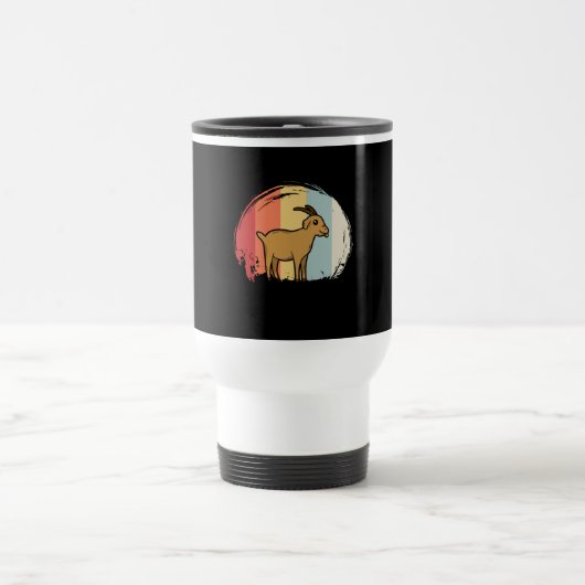 Mug De Voyage Cute chèvre Retro (Centre)