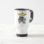 Mug De Voyage Cute dog and cat Christmas squad design  (Devant droit)