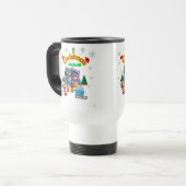 Mug De Voyage Cute dog and cat Christmas squad design  (Devant gauche)