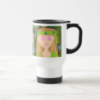 Cute Hippie Girl Deluxe Art Fun Motif Retro