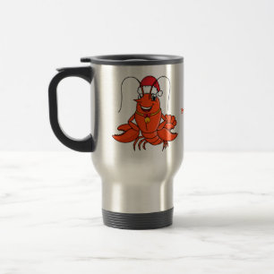 Mug De Voyage Cute joyeux homard portant le dessin du casquette 
